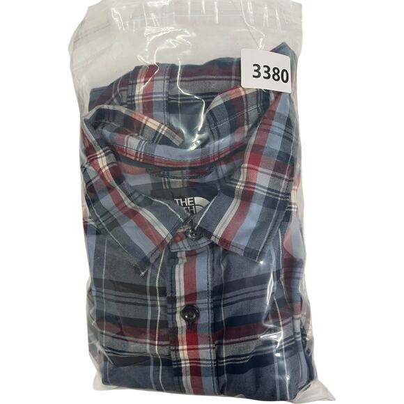 The North Face Button Down Mens Medium Blue Plaid Button Up Outdoor Classic - Picture 13 of 13